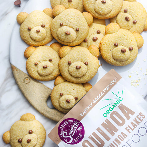 Adorable Bear Quinoa Snowflakes Cookies