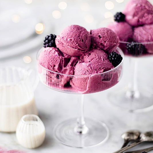 Suncore Foods Garnet Elderberry Blackberry Blueberry Ice Cream