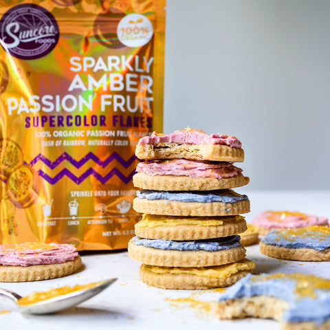 Sparkly Passion Fruit Colorful Sugar Cookies