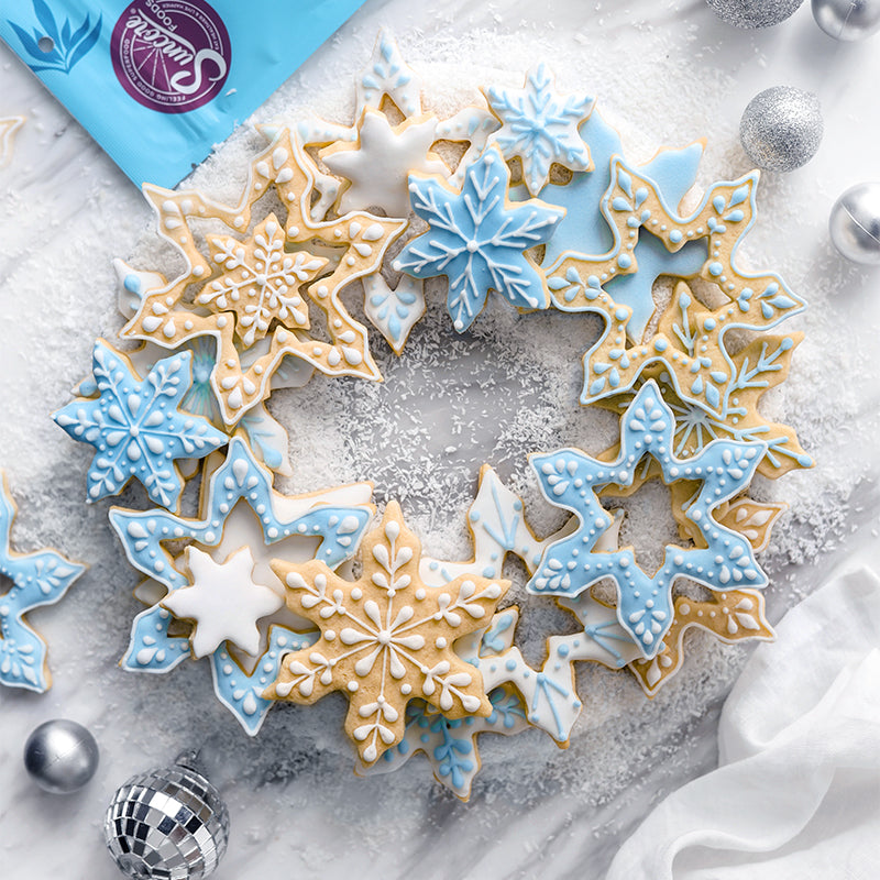 Suncore Foods Aqua Blue Spirulina Snowflakes Cookie
