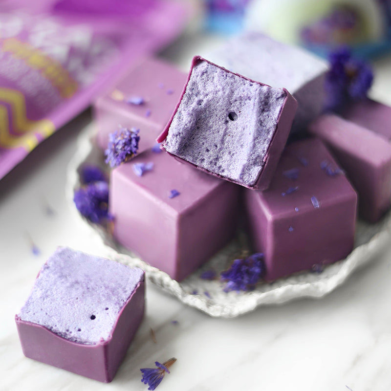 Suncore Foods Berry Lilac Taro Yam Chocolate Covered Marshmallow