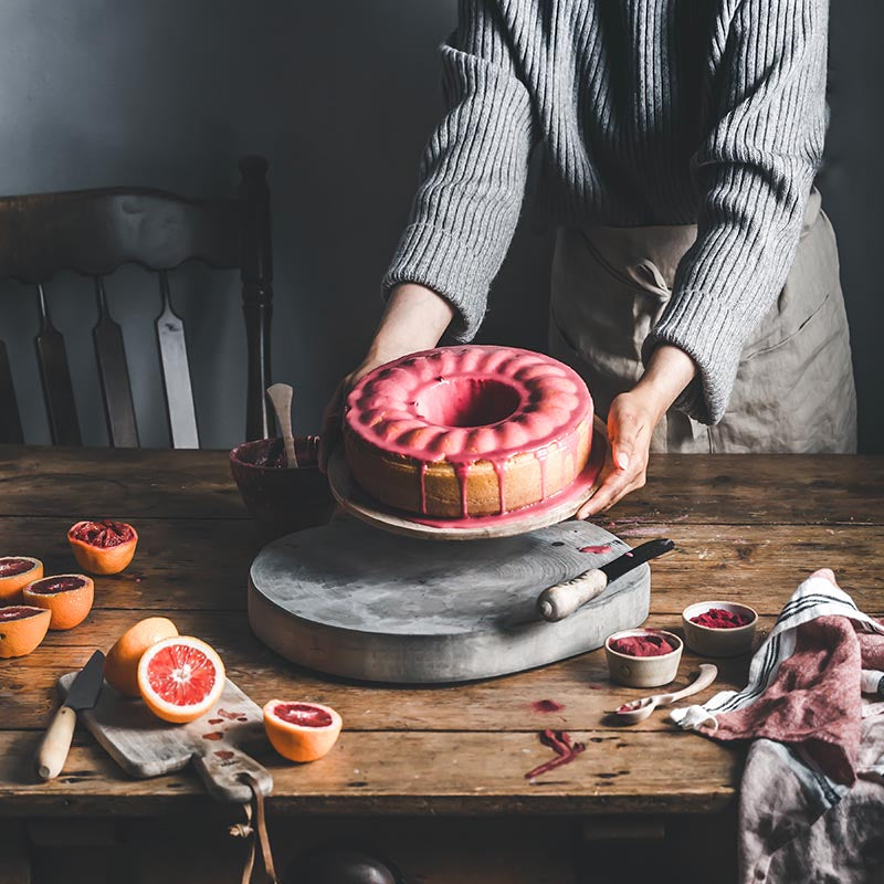 Suncore Foods® Cerise Prickly Pear Pink Pitaya Glaze Blood Orange Cardamom Bundt