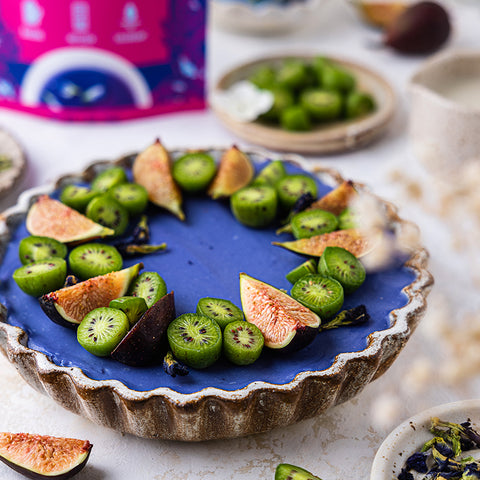 Blue Butterfly Pea Cheesecake Tart