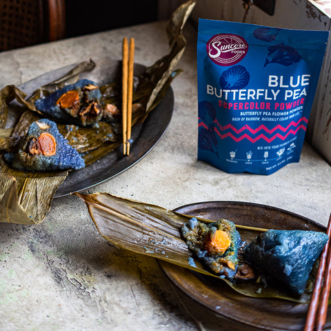 Blue Butterfly Pea Sticky Rice Dumplings