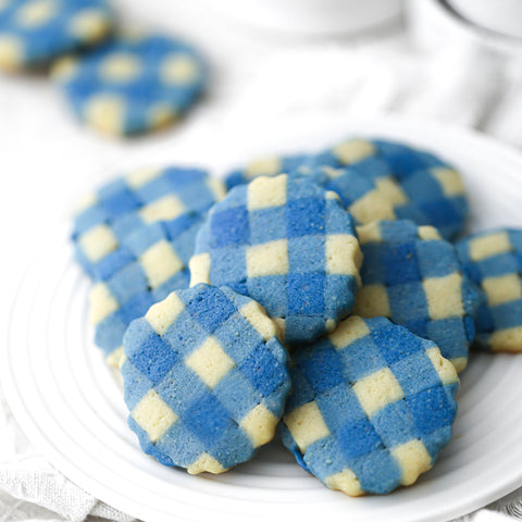 Blue Checker Almond Cookies
