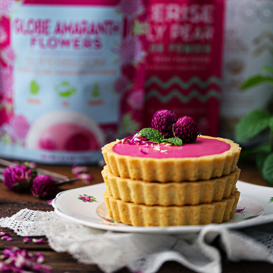 Suncore Foods Cerise Prickly Pear Tart with Quinoa Crust