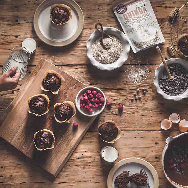 Suncore Foods Chocolate Quinoa Raspberry Muffins
