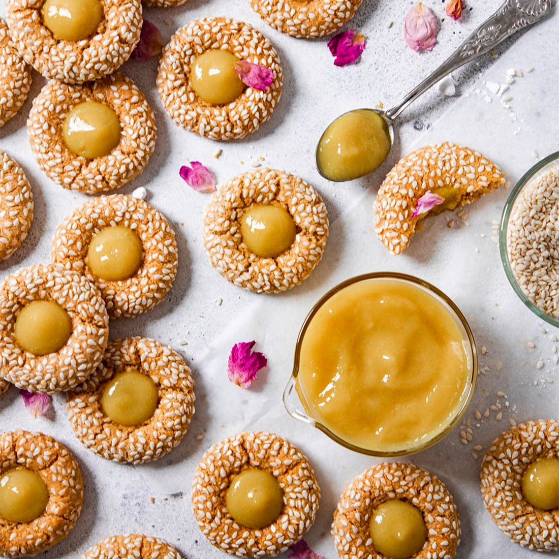 Suncore Foods Lemon Curd Goldenberry Thumbprint Cookies