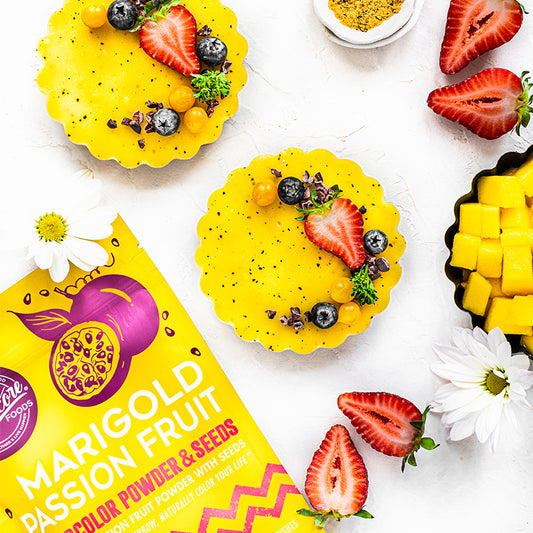 Suncore Foods Mini Marigold Passion Fruit Tarts