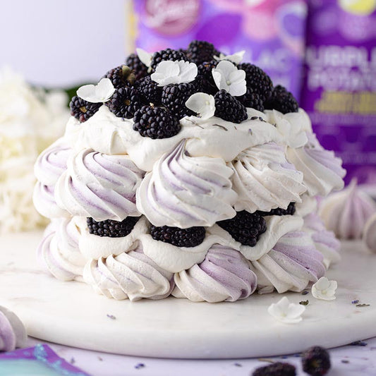 Pavlova with Lavender Whipped Cream