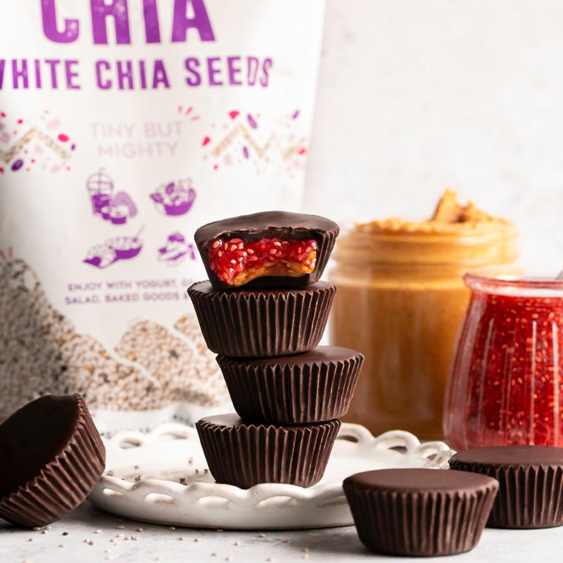 PB&J Strawberry Chia Jam Chocolate Cup