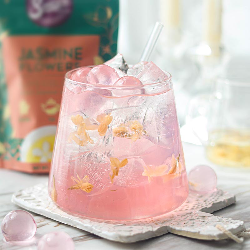 Suncore Foods Pink Fairyland Jasmine Iced Tea With Pink Crystal Jelly