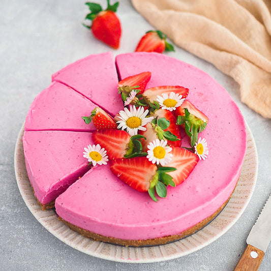 Suncore Foods No Bake Pink Pitaya Vegan Cheesecake