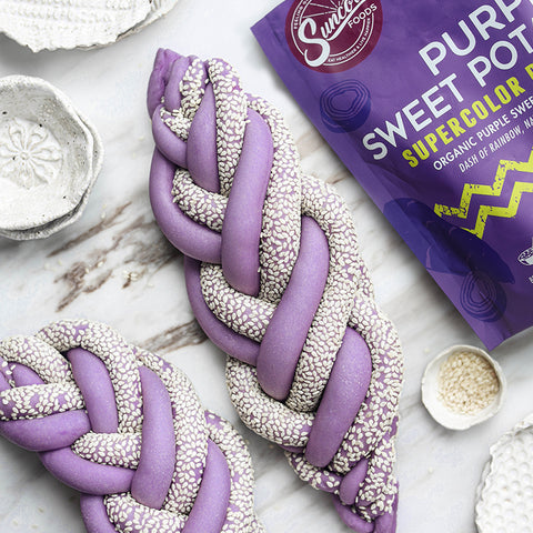 Purple Sweet Potato Challah Bread