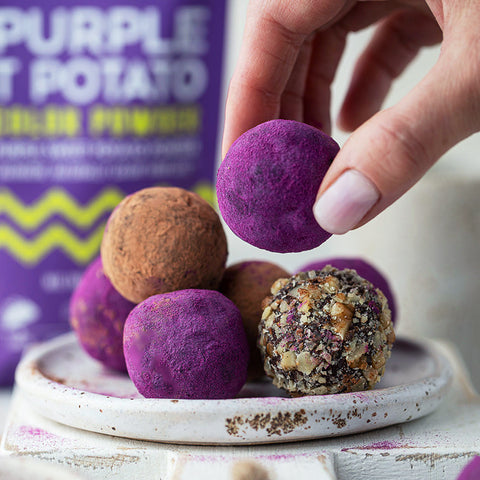 Purple Sweet Potato Chocolate Truffles