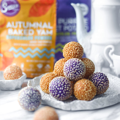 Purple Sweet Potato & Yam Sesame Balls