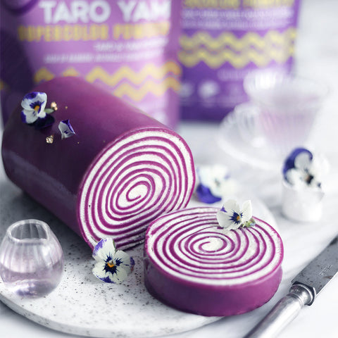 Purple Sweet Potato & Taro Yam Crepe Roll