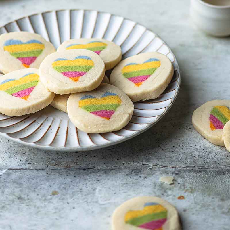 Suncore Foods Rainbow Heart Cookies