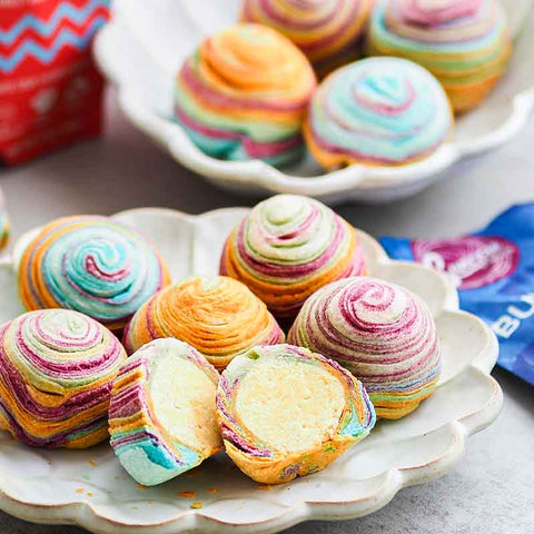 Rainbow Mooncakes