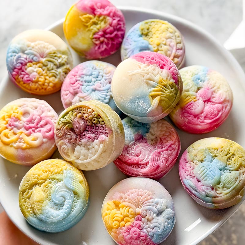 Suncore Foods Rainbow Snowskin Custard Mooncakes