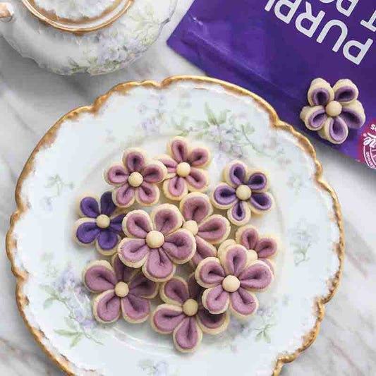 Suncore Foods Purple Sweet Potato Flower Cookies