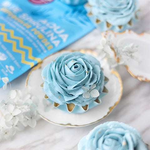 Vanilla Cupcake with Royal Tiffany Blue Buttercream