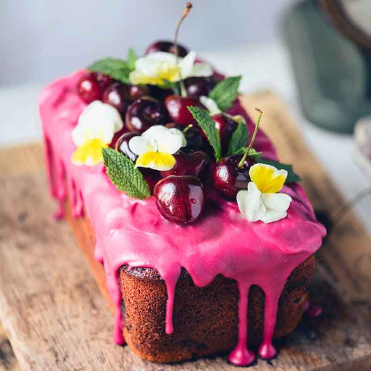 Suncore Foods Velvet Red Beet Ombre Cherry Pound Cake