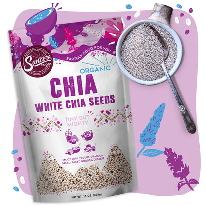 White Chia Seeds - Quality Pantry Staples from Suncore Foods - Just $13.59! Shop now at Suncore Foods Inc.