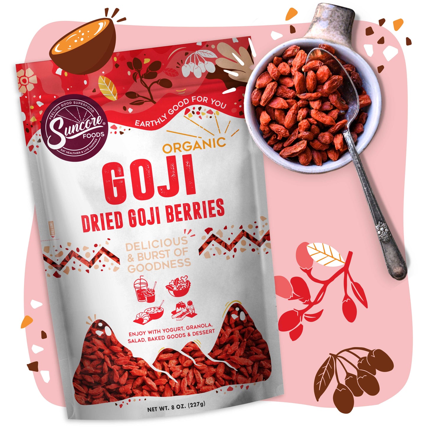 Goji Berries - Quality Pantry Staples from Suncore Foods - Just $11.59! Shop now at Suncore Foods Inc.