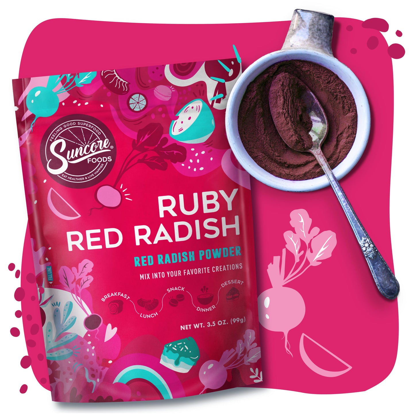 Ruby Red Radish Powder - Quality Powders & Flakes from Suncore Foods - Just $19.99! Shop now at Suncore Foods Inc.